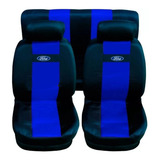 Jogo Capa Banco Carro Em Nylon Cor Azul P Belina 78