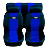 Jogo Capa~banco Carro Em Nylon Cor Azul P Meriva 5 Lugare