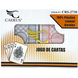 Jogo Cartas Baralho Duplo Plástico Naipe Grande Truco