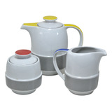 Jogo Chá Café 3 Peças Porcelana Pozzani