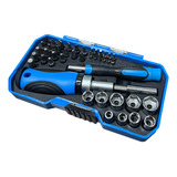 Jogo Chave Fenda Catracada Bits Soquetes Sextavado Kit 41 Pç
