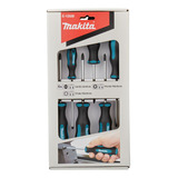 Jogo Chave Fenda philips pozidriv 06 Peças E 10528 Makita Cor Preto