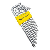 Jogo Chave Torx Tipo L Torque Tork C/ Furo No Meio T10 A T40