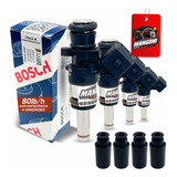 Jogo Com 4 Bicos Injetor 80lbs/h Bosch + Prolongadores