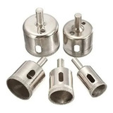 Jogo Com 5 Brocas Diamantadas 25-50mm Ceramica Vidro Piso