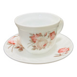 Jogo Conjunto De Xicaras Chá E Cafe De Porcelana 190 Ml