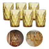 Jogo Conjunto Kit 6 Copos 350ml Vidro Grosso Diamond 