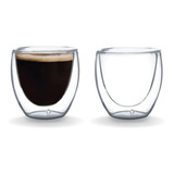 Jogo Copo Para Café Xicara Expresso 70ml Parede Dupla 2 Pçs