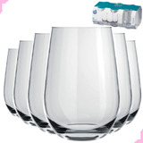 Jogo Copos Agua Suco Vinho Cerveja Vidro Nadir350 Ml - Kit 6