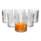 Jogo Copos Vidro Baixo P/ Whisky Drinks 6 Peças 340ml