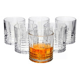 Jogo Copos Vidro Baixo P/ Whisky Drinks 6 Peças 340ml