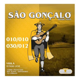 Jogo Cordas Viola Caipira 010 São Gonçalo Leve Cebolão Mi