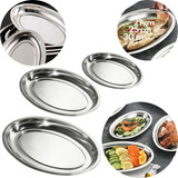 Jogo Cozinha 3 Travessas Oval Inox