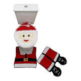 Jogo D Banheiro Modelo Papai Noel 3 Pças Natalino 