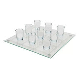 Jogo Da Velha Shot Drink Com Tabuleiro De Vidro 9 Copos 10ml