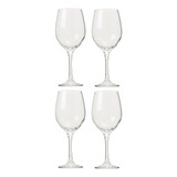 Jogo De 4 Taças Para Vinho Agua Vidro Barone 490ml Nadir