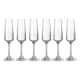 Jogo De 6 Taças Para Champanhe 160ml Cristal Corvus Bohemia Cor Transparente