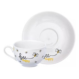 Jogo De 6 Xícara De Café Com Pires De Porcelana Pintada