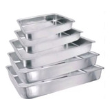 Jogo De Assadeira Forma Retangular Bolo 5 Pçs Aluminio Amj