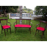 Jogo De Bancos Namoradeira Thonet #10738