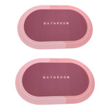Jogo De Banheiro Kit 2 Peças Antiderrapante Tapete Rosa Box