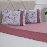 Jogo De Cama Malha 3 Pçs Casal Bella Cama 138x188cm Cor Fauna