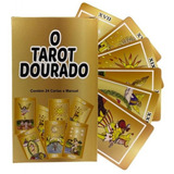 Jogo De Cartas Baralho O Tarô Dourado 24 Cartas E Manual 