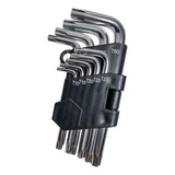 Jogo De Chave Torx Tipo L Com Furo Guia Com Suporte