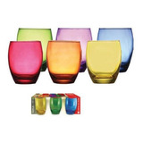 Jogo De Copos Coloridos Tarca 6un 400ml Bar Mesa Posta Cor Sortida