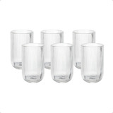 Jogo De Copos Vidro 420ml 6un Conjunto De Copo Suco Água