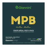 Jogo De Cordas P/ Violão Nylon Giannini Mpb Preto Prata