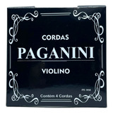 Jogo De Cordas Paganini Para Violino 3/4 Ou 4/4 Aço Pe950