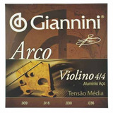 Jogo De Cordas Para Violino Giannini