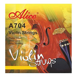 Jogo De Cordas Violino 4/4 Alice A704 Completo
