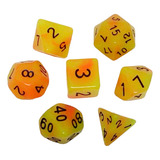 Jogo De Dados Para Rpg Kit 07 Peças (d4 D6 D8 D10 D12 D20)