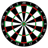 Jogo De Dardo Dupla Face Dart Board 40cm Game C/ 6 Dardos