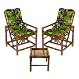 Jogo De Duas Cadeiras Cancun C/mesa P/jardim E Varanda