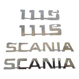 Jogo De Emblemas Cromado Scania 111s - 502976