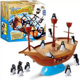 Jogo De Equilíbrio Brinquedo Barco Pinguins