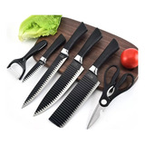 Jogo De Facas Faqueiro Inox 6 Peças Profissional Cozinha