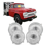 Jogo De Farol Bloco F350 Veraneio F600 C10 C14 C15 Galaxie 