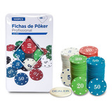 Jogo De Fichas Para Poker 100 Fichas Plastico Enumeradas Est