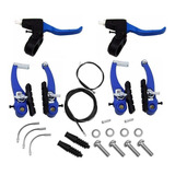 Jogo De Freio Bicicleta V-brake Nylon C/ Manete + Cabos Mtb