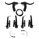 Jogo De Freio Bicicleta V-brake Nylon C/ Manete + Cabos Mtb