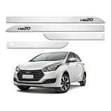 Jogo De Friso Lateral Porta Hb20 Hatch Branco Polar 2015