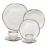 Jogo De Jantar Areia Ryo Maresia 42 Peças Oxford Porcelanas Cor Branco