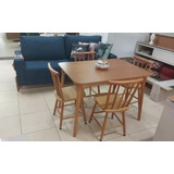 Jogo De Jantar Colonial 04 Cadeiras + Mesa 110x80