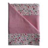 Jogo De Lençol 3 Peças Mini Cama Malha Flor Sandy Rosa