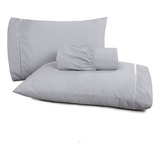 Jogo De Lençol Cama Queen Size 3pçs Percal Algodão Combo Kit