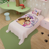 Jogo De Lençol Cobre Leito + Fronha Quarto Masha E O Urso 